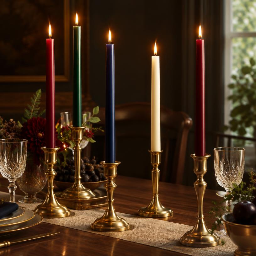 50 Rocket Candles gotische dinerkaarsen bordeaux – Ø 22 × 240 mm
